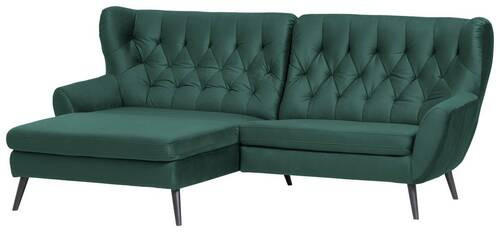 ECKSOFA in Mikrofaser Grün - Schwarz/Grün, Design, Holz/Textil (165/237cm) - Stylife