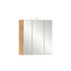 SPIEGELSCHRANK 60/64/20 cm  - Eiche Wotan/Alufarben, Natur, Glas/Holzwerkstoff (60/64/20cm) - Xora
