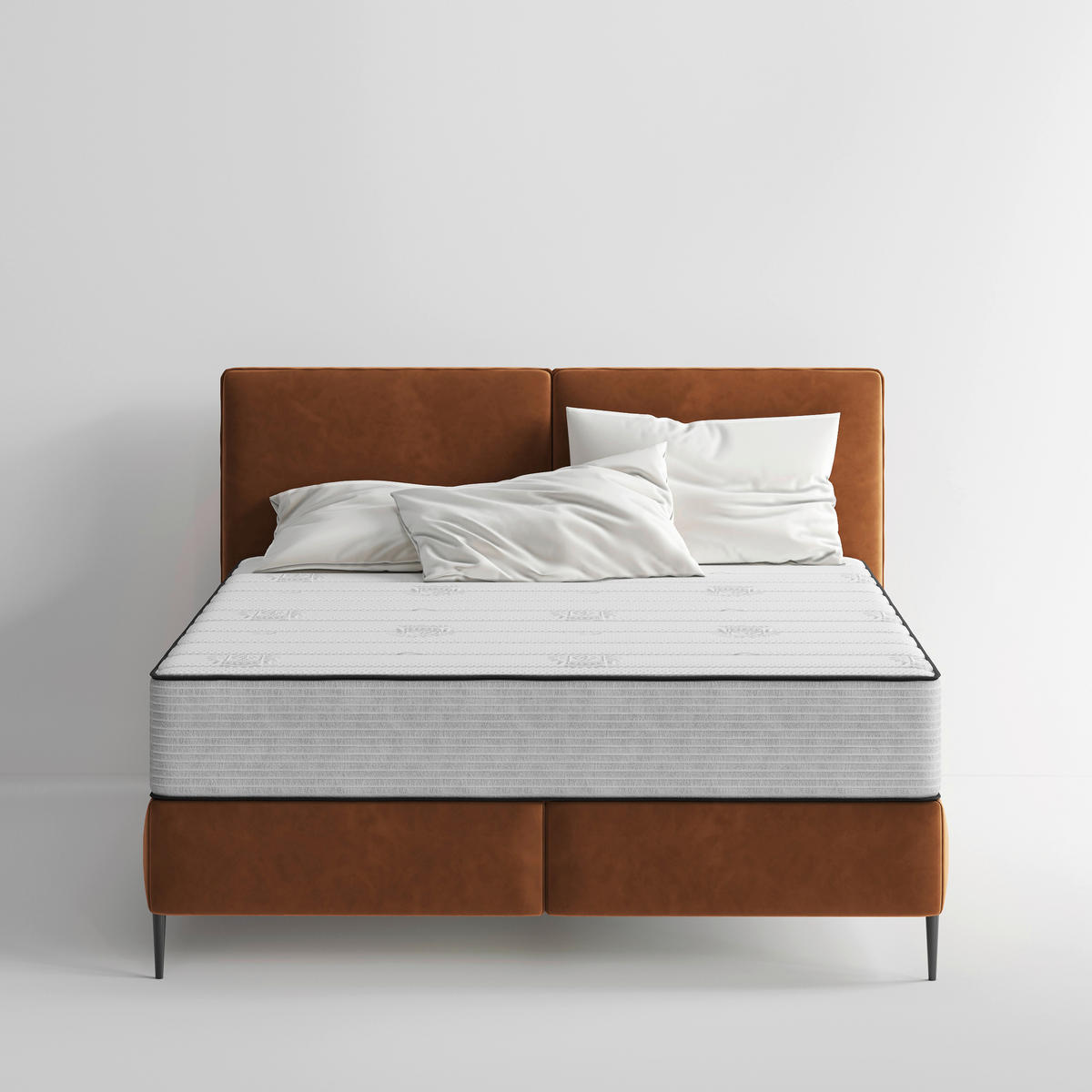 TASCHENFEDERKERNMATRATZE Nice H3, 160/220 cm, Höhe ca.: 26 cm, H3 = fest, 7-Zonen - Weiß, Basics, Textil (160/220cm) - Livetastic