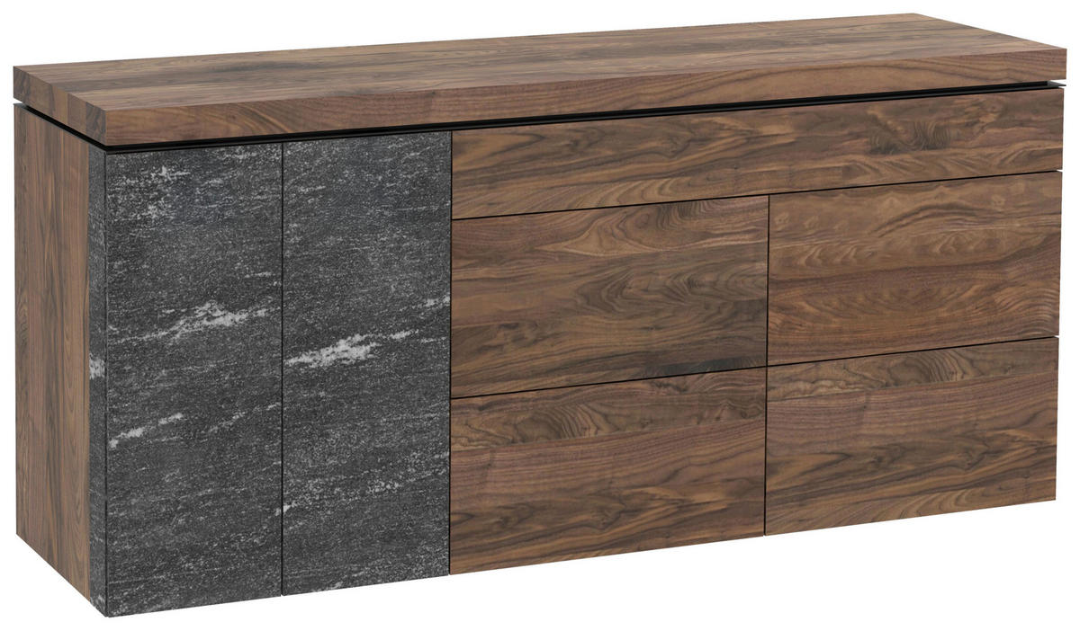 SIDEBOARD  192,2/89,4/52,1 cm 1 Schublade(n)  - Eichefarben/Graphitfarben, Design, Holz/Stein (192,2/89,4/52,1cm) - Voglauer