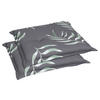 GARTENSITZKISSENSET in Anthrazit Blätter  - Anthrazit, Design, Textil (50/7/50cm)