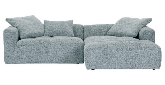 ECKSOFA  in Chenille Mintgrün  276/170 cm  - Schwarz/Mintgrün, KONVENTIONELL, Kunststoff/Textil (276/170cm) - Carryhome