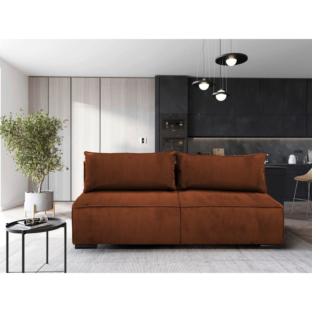MID.YOU ROZKLADACIA POHOVKA, textil, hrdzavá