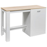 KÜCHENINSEL   in Weiß, Sonoma Eiche  - Silberfarben/Weiß, Trend, Holzwerkstoff/Kunststoff (138/91/56cm) - MID.YOU