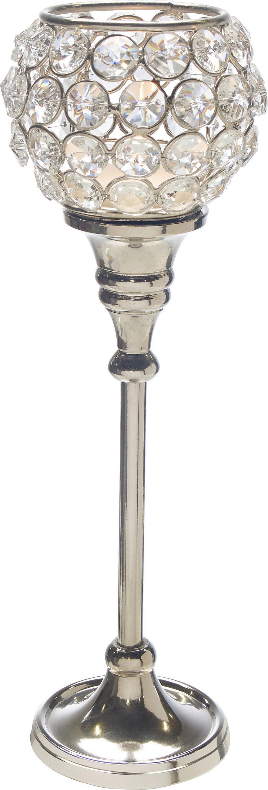KERZENHALTER - Silberfarben, LIFESTYLE, Metall (6,5/27cm) - Ambia Home