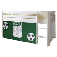 VYSOKÁ POSTEL, 90/200 cm zelená, bílá - bílá/zelená, Natur, dřevo (90/200cm) - MID.YOU