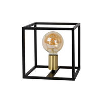 TISCHLEUCHTE Ruben 22/22/22 cm  - Messingfarben/Schwarz, Basics, Metall (22/22/22cm) - Lucide