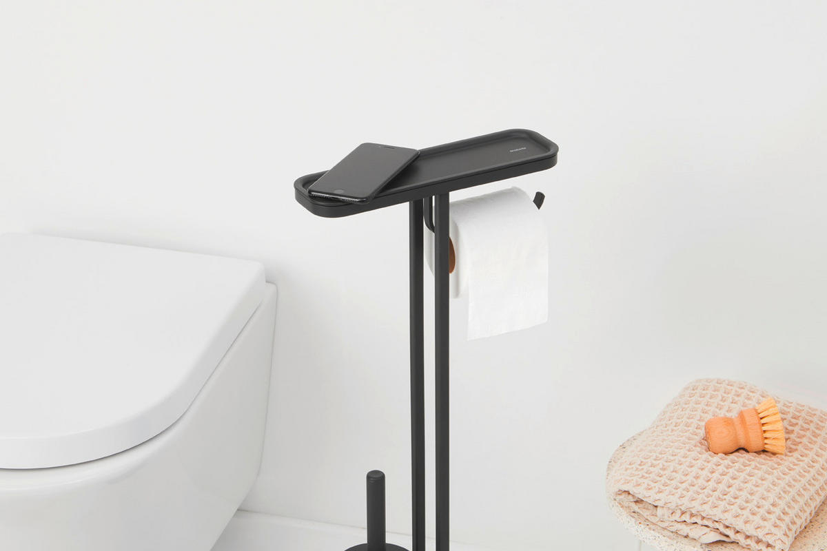 WC-ŠČETKA - siva, Basics, kovina/umetna masa (29/75.2/12.5cm) - Brabantia