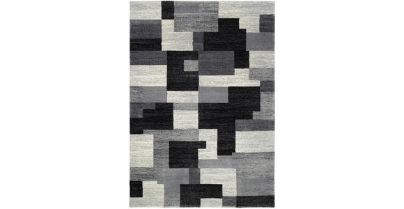 WEBTEPPICH 200/250 cm Astor Grid Grau, Schwarz  - Schwarz/Grau, Design, Textil (200/250cm) - Novel