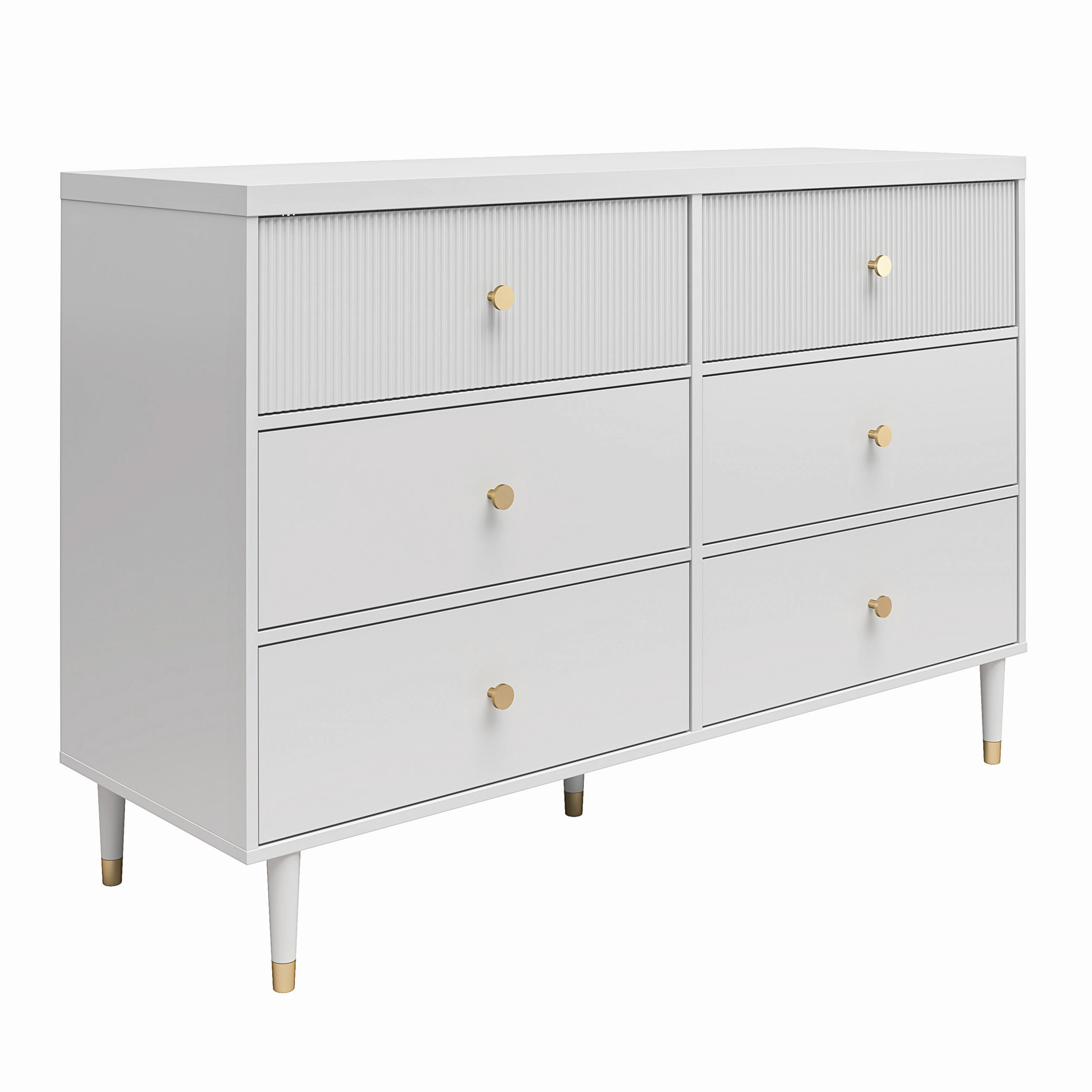 KOMMODE Elizabeth  in 138/93/46 cm  - Goldfarben/Grau, Design, Holzwerkstoff/Metall (138/93/46cm) - MID.YOU