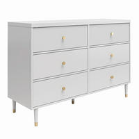 KOMMODE Elizabeth  in 138/93/46 cm  - Goldfarben/Grau, Design, Holzwerkstoff/Metall (138/93/46cm) - MID.YOU