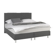 POSTEL BOXSPRING, 180 cm x 200 cm, textil, antracitová, světle šedá - světle šedá/antracitová, Design, kov/dřevo (180/200cm) - Carryhome