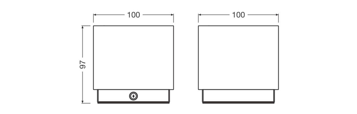 LED-TISCHLEUCHTE 10/10/9,7 cm   - Beige, Design, Stein (10/10/9,7cm) - Osram