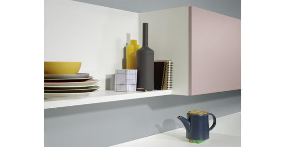 EINBAUKÜCHE - Rosa/Weiß, Design, Holzwerkstoff/Kunststoff - Dieter Knoll