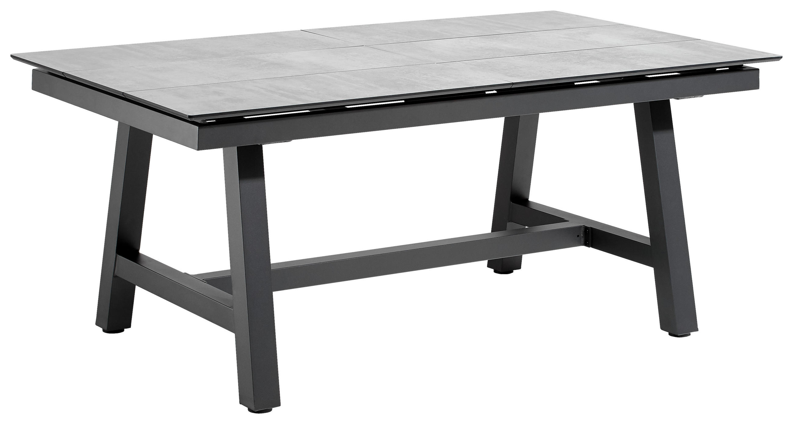 LOUNGETISCH 150-210/89/72 cm Metall, Kunststoff Anthrazit, Grau rechteckig - Anthrazit/Grau, Design, Kunststoff/Metall (150-210/89/72cm) - Amatio