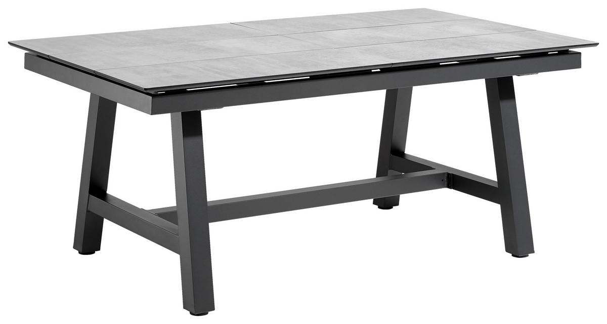 LOUNGETISCH 150-210/89/72 cm Metall, Kunststoff Anthrazit, Grau rechteckig  - Anthrazit/Grau, Design, Kunststoff/Metall (150-210/89/72cm) - Amatio
