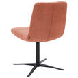 STUHL - Rostfarben/Schwarz, Design, Textil/Metall (52/88/66cm) - Dieter Knoll