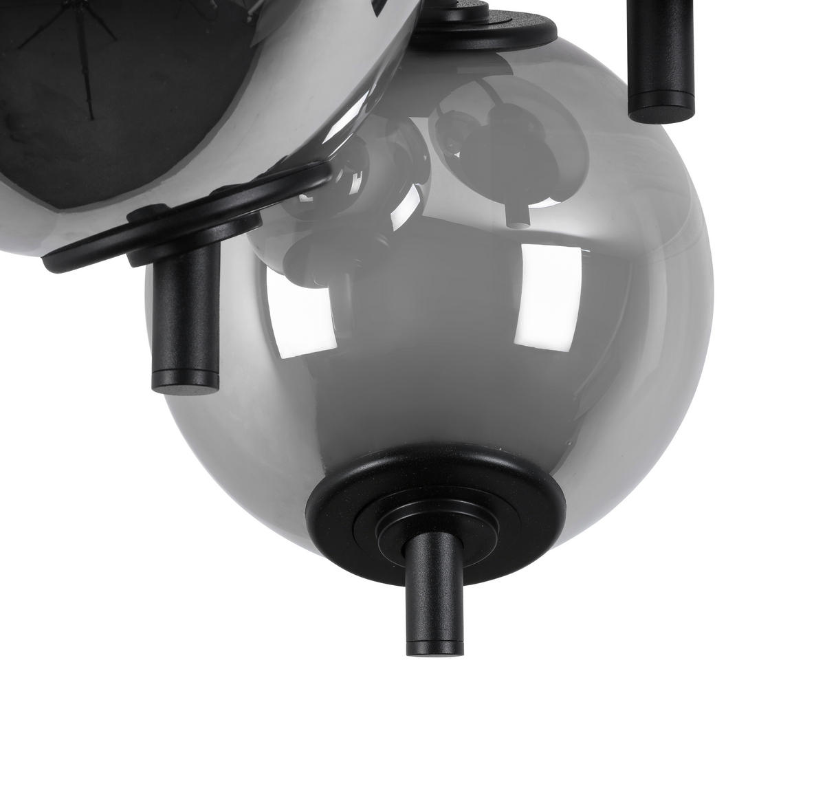 STROPNÍ LED SVÍTIDLO, 45/49 cm  - černá/barvy chromu, Design, kov/plast (45/49cm) - Dieter Knoll
