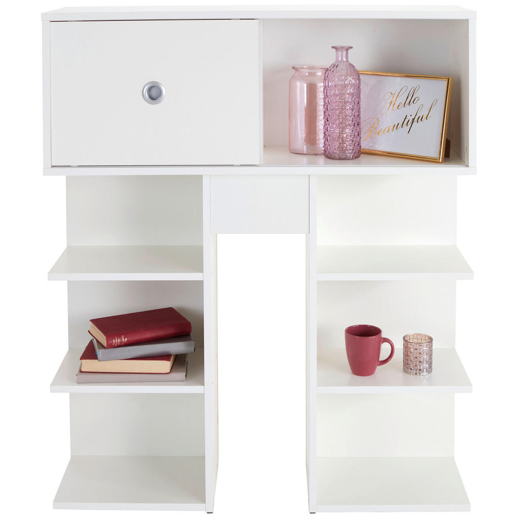 Bettüberbau Azurro B: 90 cm Weiß/Eiche Dekor