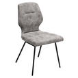 STUHL   Mikrofaser  Grau  - Schwarz/Grau, Design, Textil/Metall (46/91/57cm) - Dieter Knoll