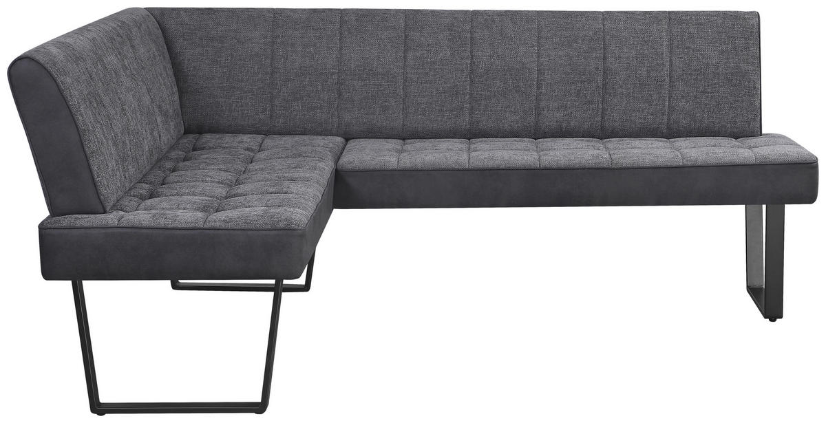 KOTNA KLOP, kovina, tekstil siva, črna  - črna/siva, Konvencionalno, kovina/tekstil (160-200/86/70cm) - MID.YOU