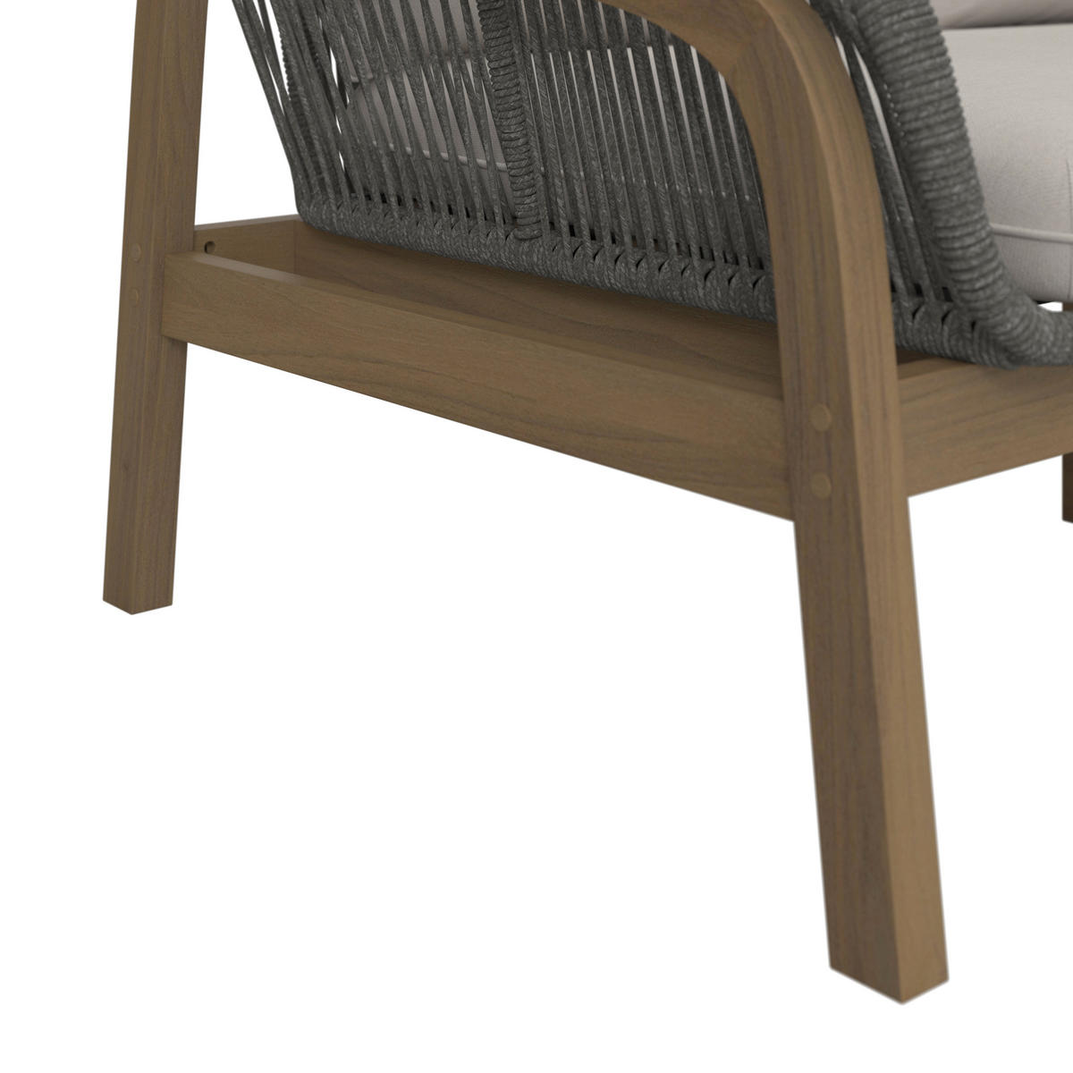 LOUNGE GARNITURA   drvo, metal, tekstil  smeđa, bež    - prirodne boje/bež, Moderno, drvo/metal - Ambia Garden