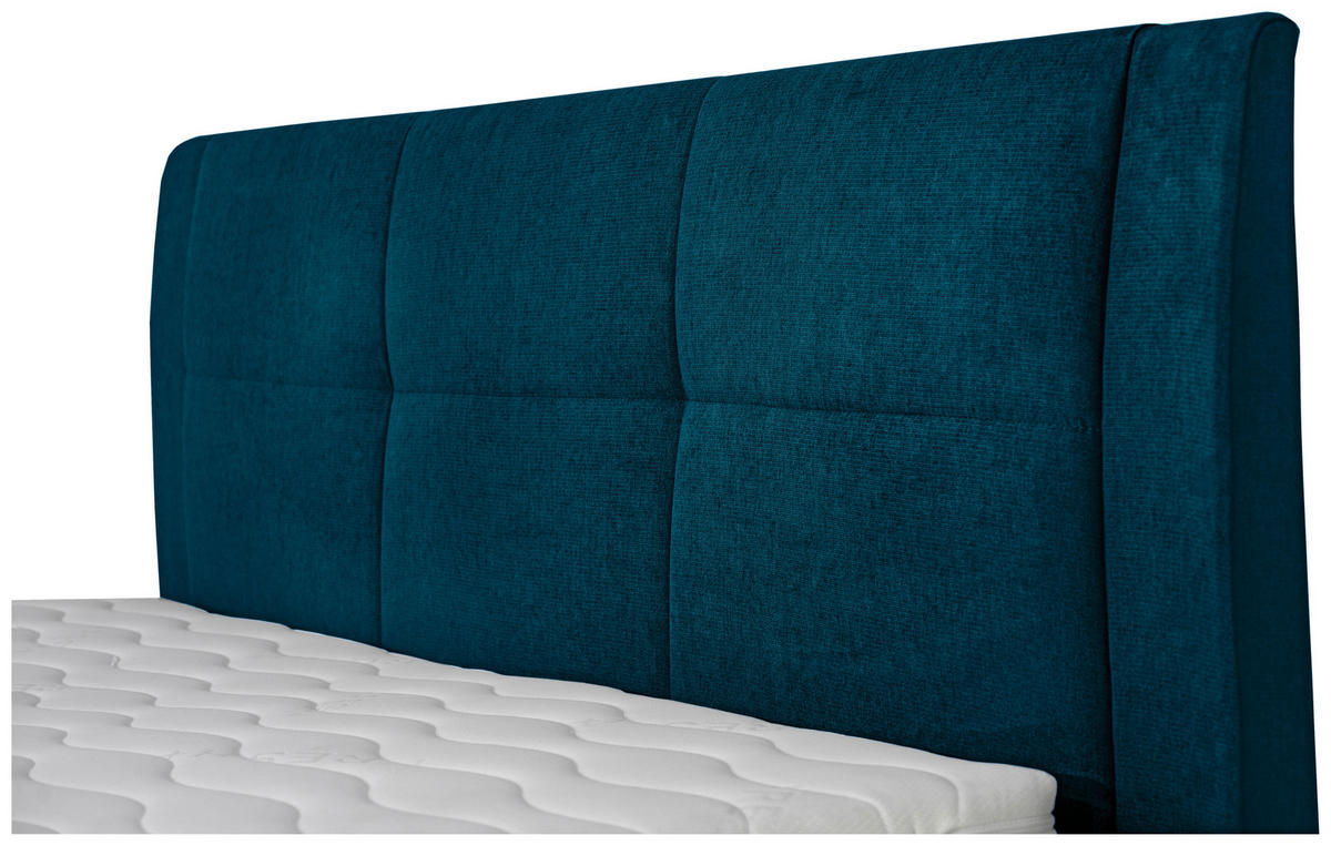 BOXSPRINGBETT 180/200 cm  in Petrol  - Petrol/Schwarz, KONVENTIONELL, Kunststoff/Textil (180/200cm) - Boxxx