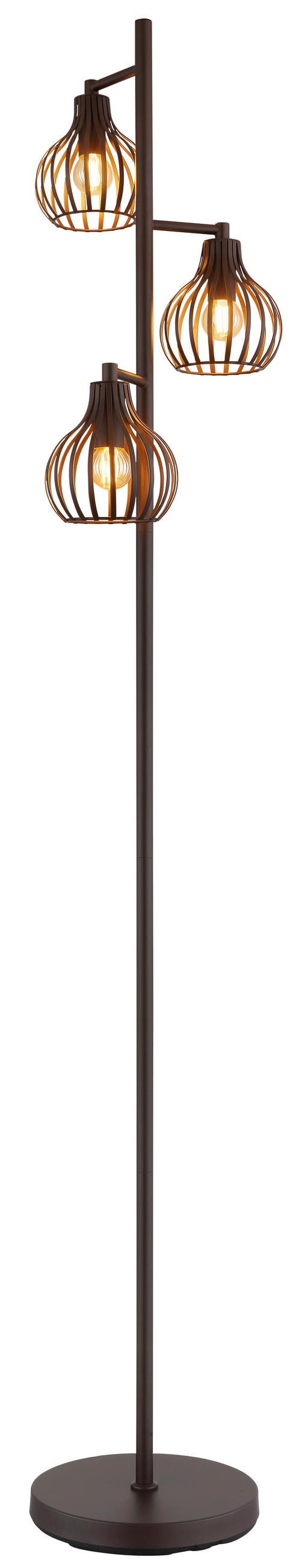 STOJACÍ LAMPA, 31/161 cm  - černá/rezavá, Design, kov/plast (31/161cm) - Globo