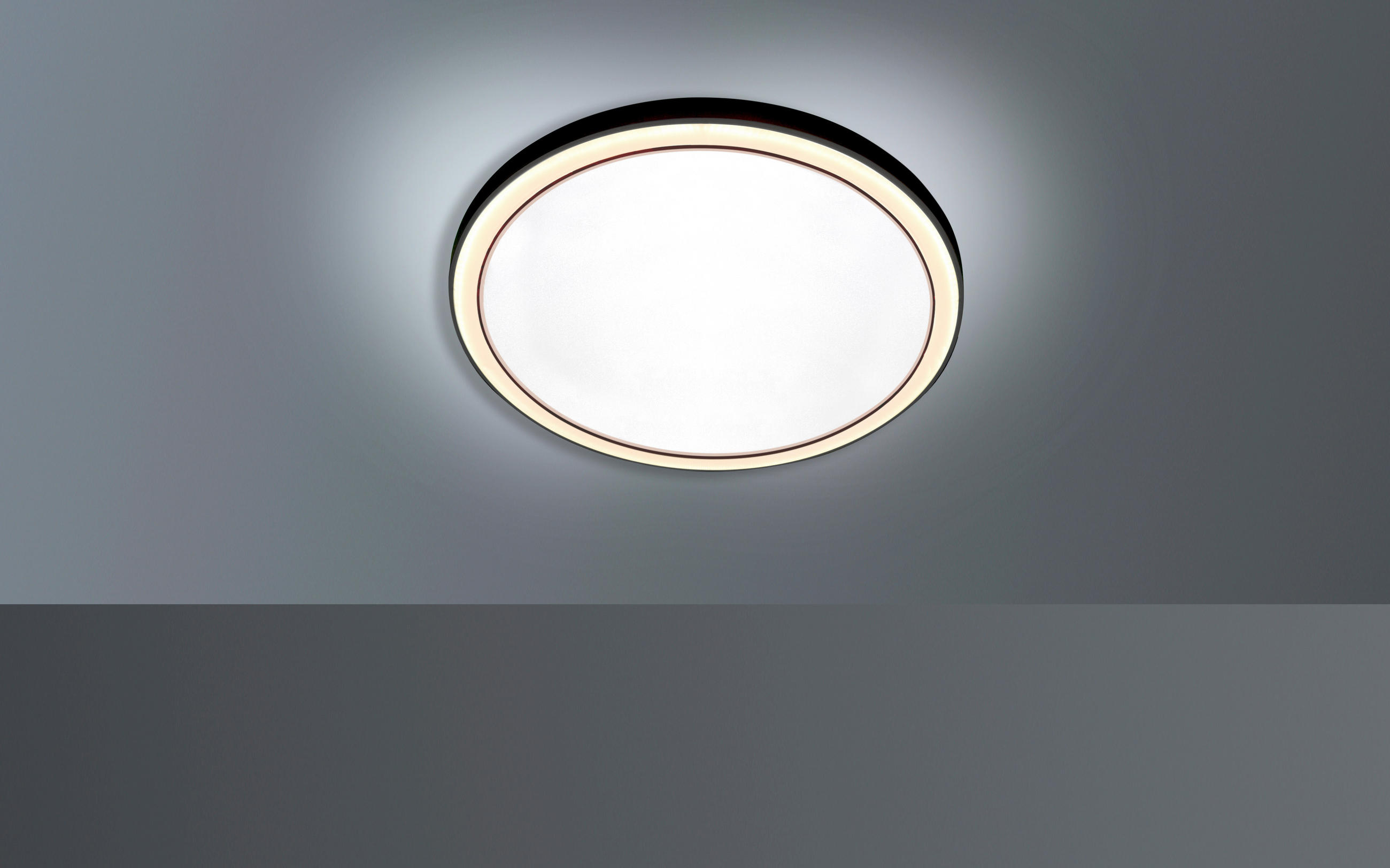 LED-DECKENLEUCHTE 48/4 cm    - Schwarz, KONVENTIONELL, Metall (48/4cm) - BOPP