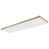 LED-DECKENLEUCHTE 36 W    120/30/7.5 cm  - Weiss/Dunkelbraun, Natur, Holzwerkstoff/Kunststoff (120/30/7.5cm) - Globo