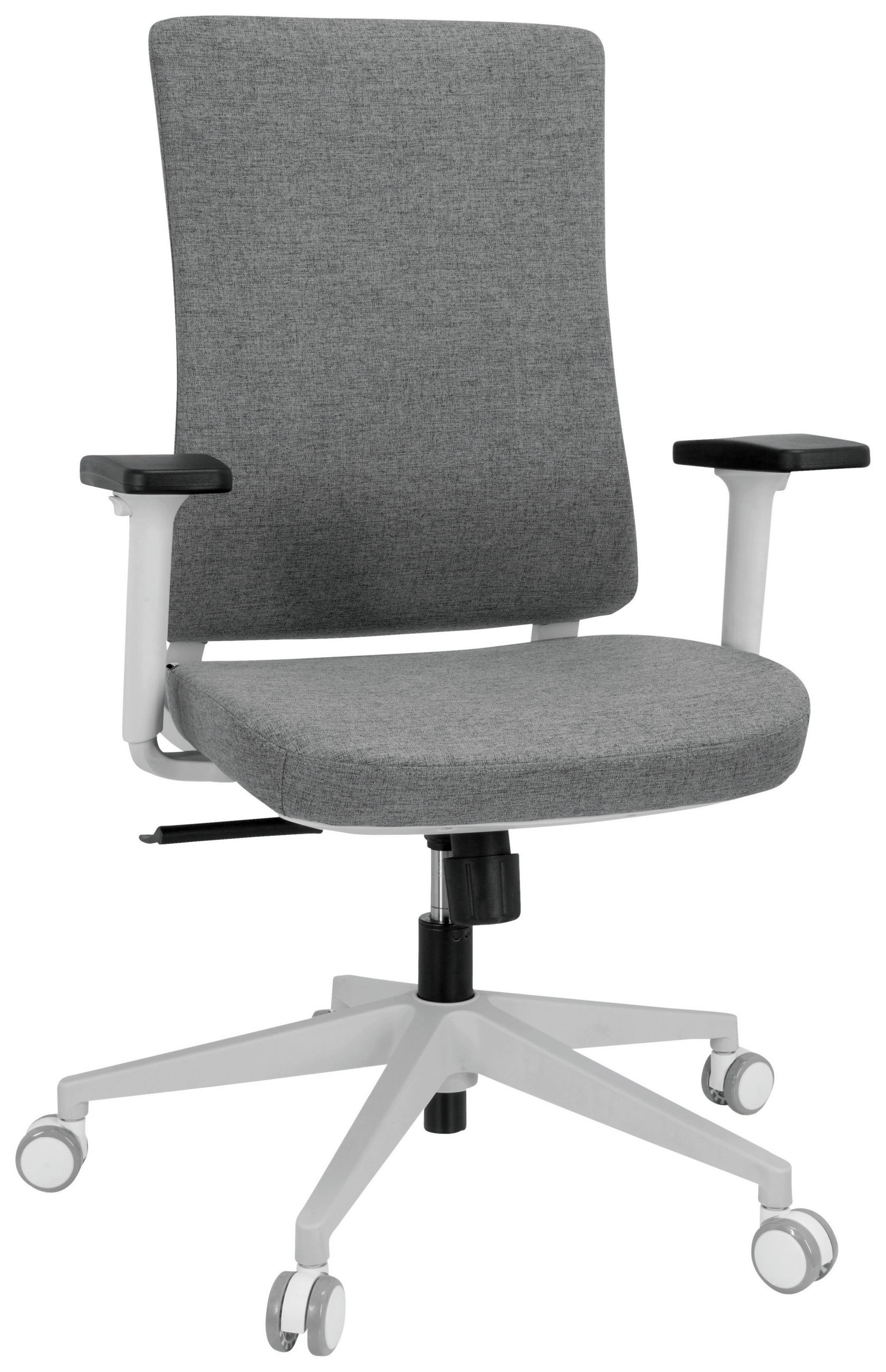 OTOČNÁ ŽIDLE, plochá tkanina, šedá - šedá/černá, Basics, textil/plast (66/104/58cm) - MID.YOU