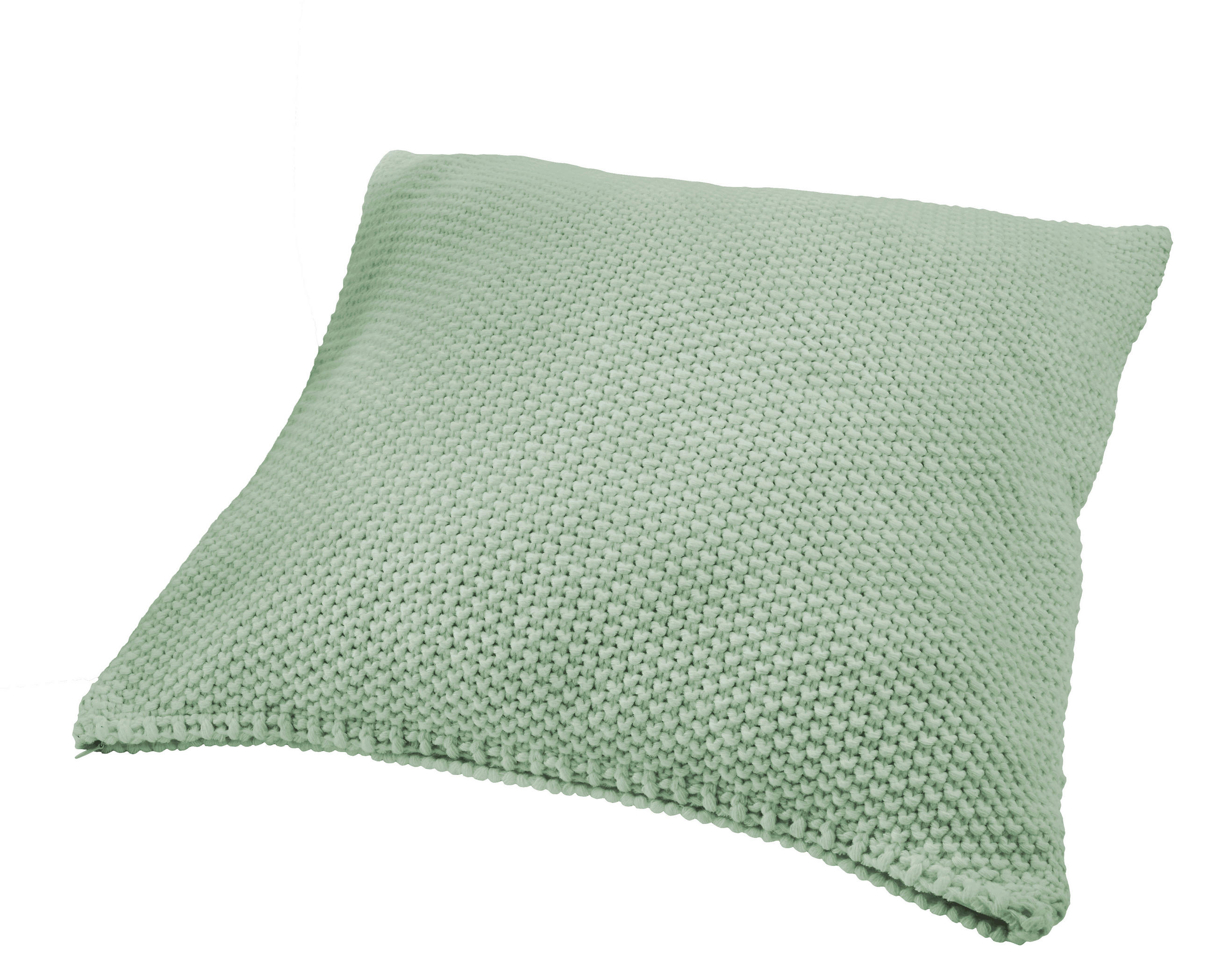 KISSENHÜLLE 50/50 cm  - Salbeigrün, Basics, Textil (50/50cm)