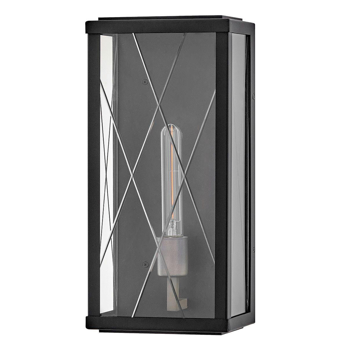 WANDLEUCHTE HINKLEY 40,6/19,1/14,7 cm  - Schwarz, Design, Glas/Metall (40,6/19,1/14,7cm) - Elstead Lighting