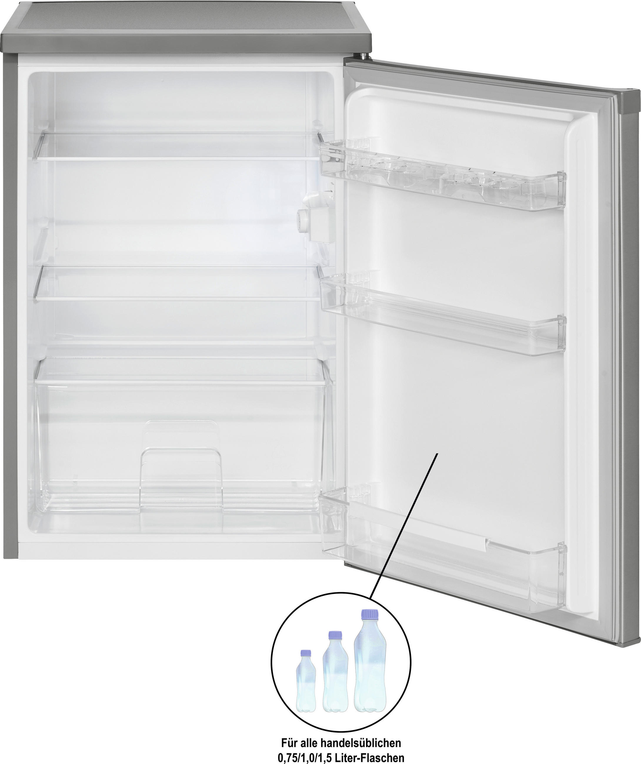 KÜHLSCHRANK 56/84,5/57,5 cm VS 2185.1 IX-LOOK 56CM E 133L  - Silberfarben, KONVENTIONELL (56/84,5/57,5cm) - Bomann