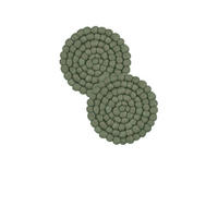 SADA PODLOŽEK 2 ks - zelená, Basics, textil (20/2cm) - Svanefors