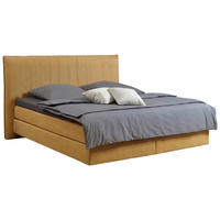 BOXSPRINGBETT 180/200 cm,  in Terracotta, motorische Verstellbarkeit, H2 + H3 = mittel + fest  - Terracotta/Schwarz, Design, Kunststoff/Textil (180/200cm) - hülsta
