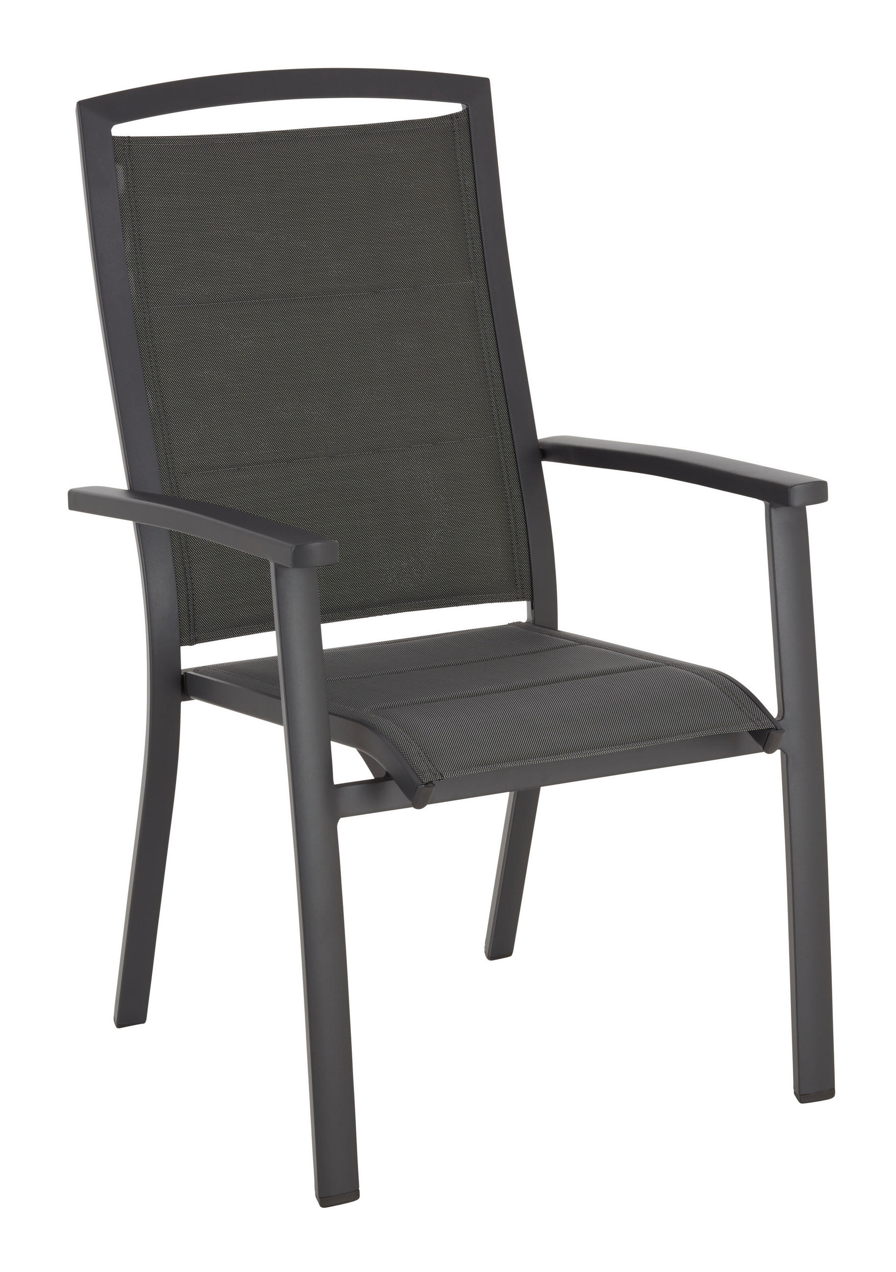 SCAUN DE STIVUIT in metal, textil antracit  - antracit, Basics, metal/textil (63,50/104/62cm) - Amatio