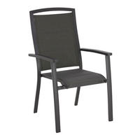 SCAUN DE STIVUIT in metal, textil antracit  - antracit, Basics, metal/textil (63,50/104/62cm) - Amatio