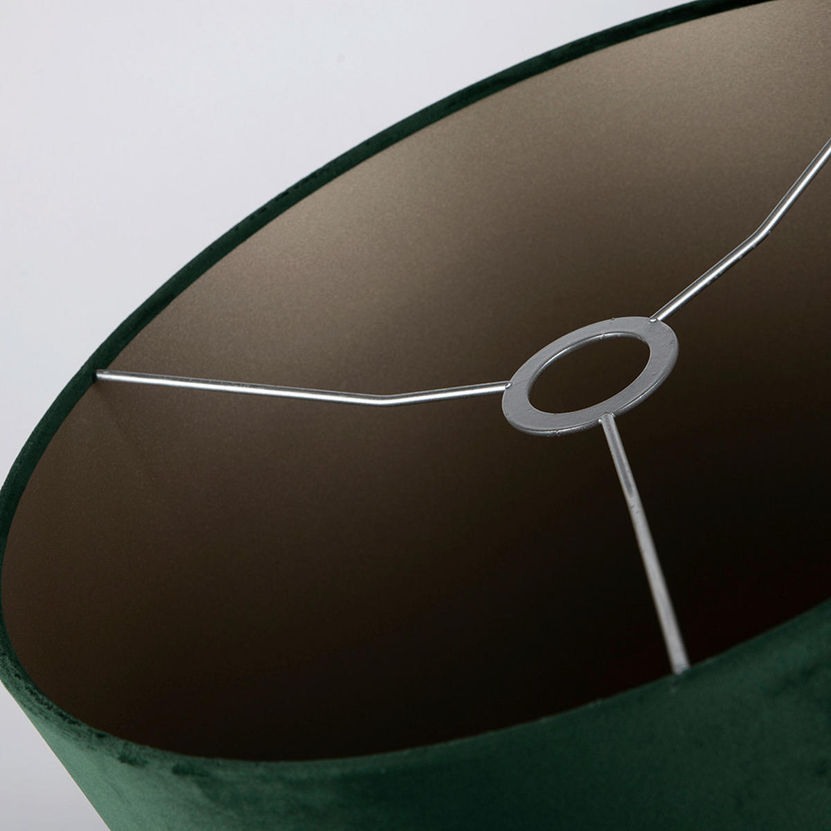 LEUCHTENSCHIRM Velour 40/35 cm  - Grün, Basics, Textil/Metall (40/35cm)