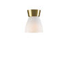 TAKLAMPA Bizzo 16,5/19,3 cm  - opal/mässingsfärgad, Design, metall/glas (16,5/19,3cm) - Belid