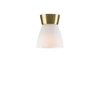 TAKLAMPA Bizzo 16,5/19,3 cm  - opal/mässingsfärgad, Design, metall/glas (16,5/19,3cm) - Belid