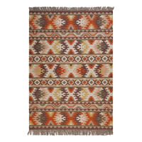 HANDWEBTEPPICH 80/150 cm Balou Beige, Rostfarben, Rotbraun  - Rotbraun/Rostfarben, KONVENTIONELL, Textil (80/150cm)