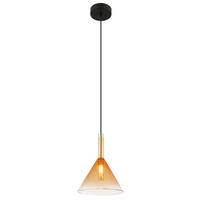 VISEČA SVETILKA        20/120 cm      G9 - črna/prozorno, Konvencionalno, kovina/steklo (20/120cm) - Globo