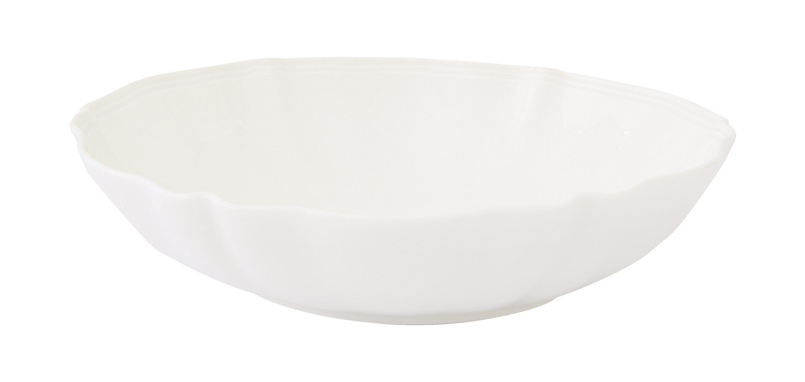 GLOBOKI KROŽNIK       20/20/4.5 cm   - bela, Basics, keramika (20/20/4.5cm)
