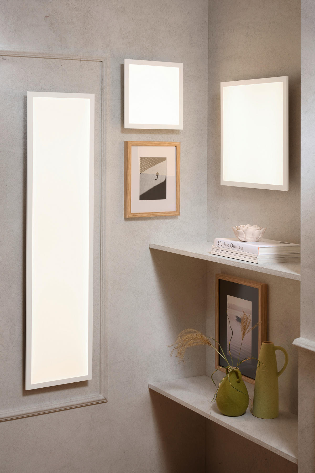 LED PANEL, 45/45/4,5 cm - bílá, Konvenční, kov/plast (45/45/4,5cm) - Novel