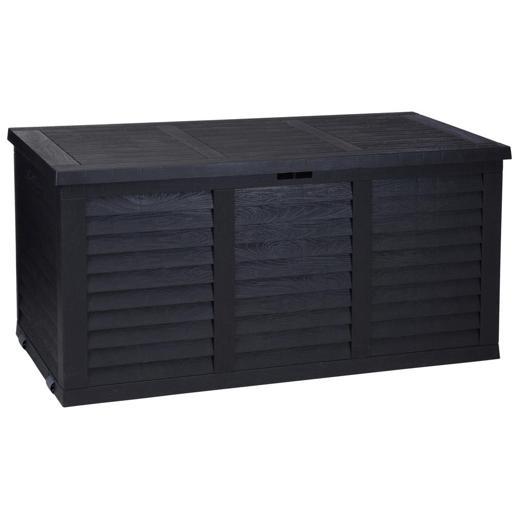 Kissenbox Hippo 120x58x52 Cm Schwarz, Kunststoff