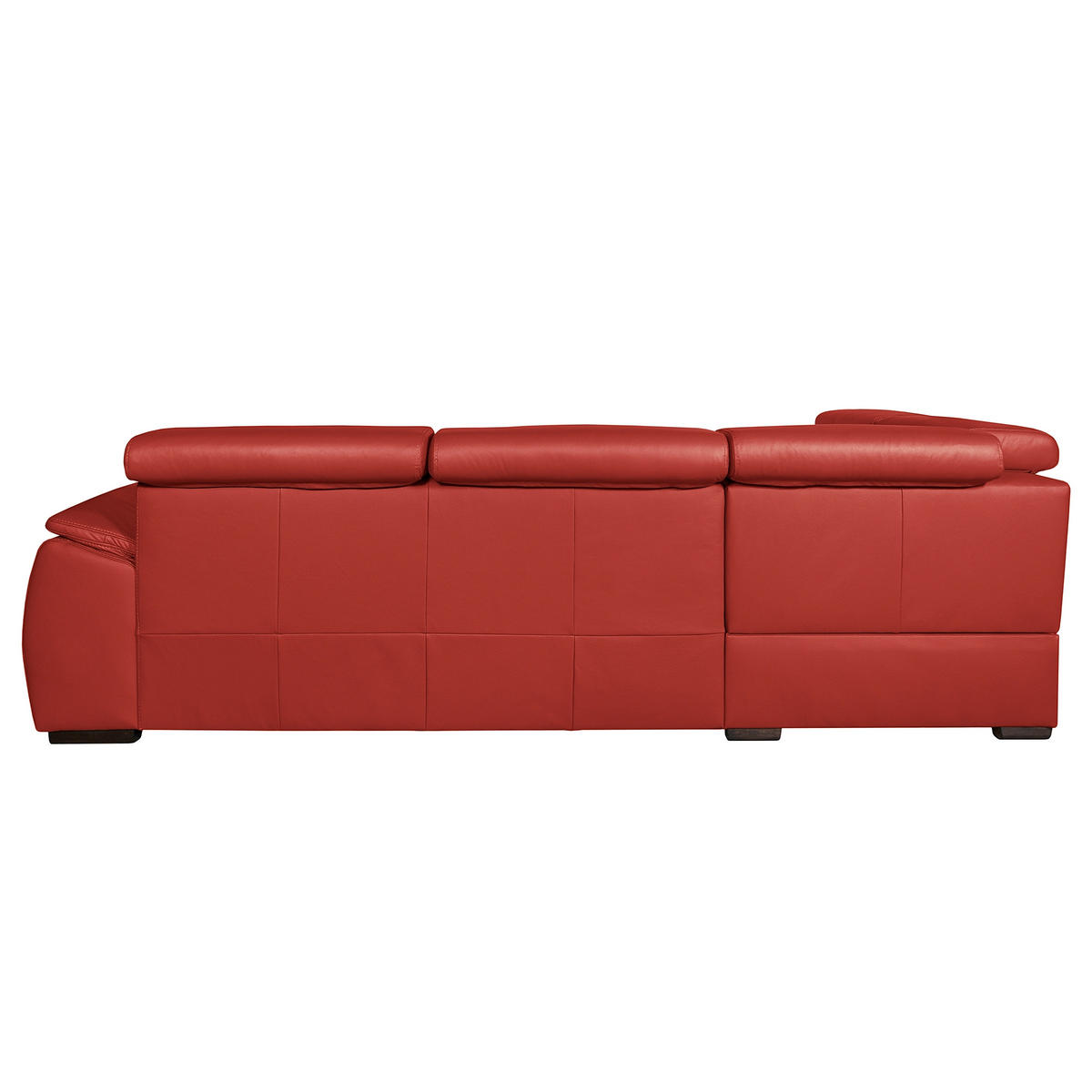 ECKSOFA  in Echtleder Rot  - Wengefarben/Rot, Design, Leder/Holz (211/265cm) - Livetastic