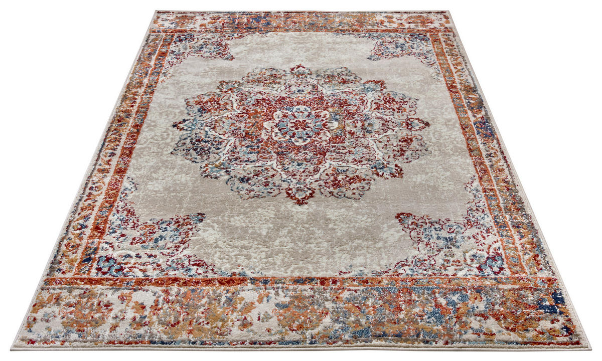 FLACHWEBETEPPICH 140/200 cm Luxor Creme, Multicolor  - Multicolor/Creme, Design, Kunststoff/Textil (140/200cm)