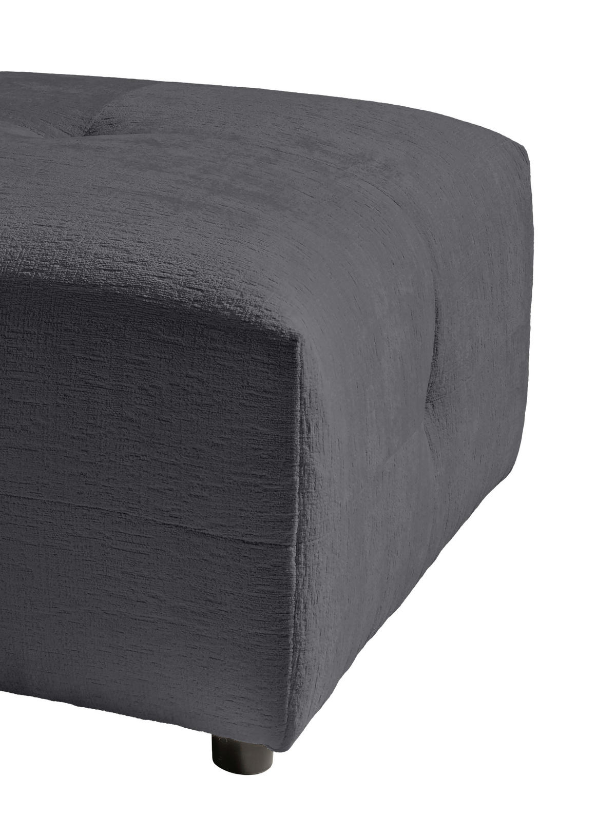 HOCKER in Textil Anthrazit  - Anthrazit/Schwarz, Design, Kunststoff/Textil (72/44/72cm) - Livetastic