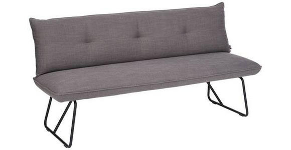 SITZBANK 180/90/70 cm  in Dunkelgrau  - Dunkelgrau/Schwarz, Design, Textil/Metall (180/90/70cm) - Dieter Knoll